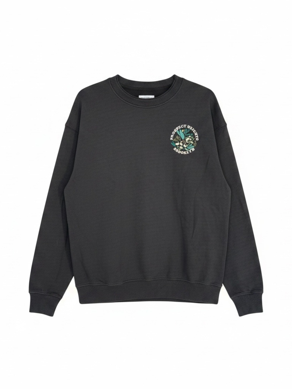 Goodfellow & Co Black Crewneck Sweatshirt with Green Chest Graphic